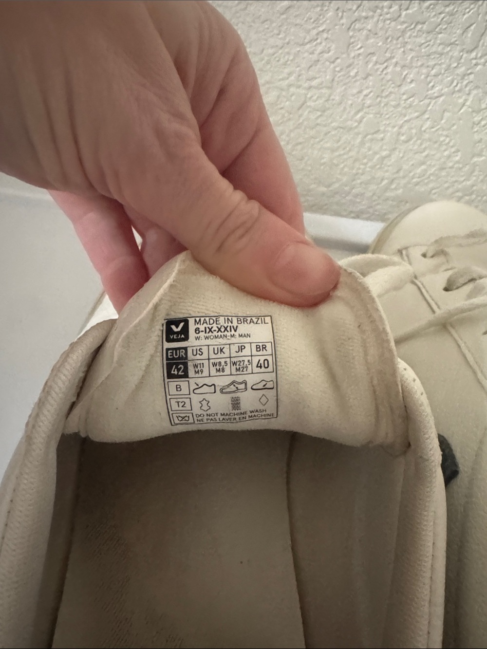 VEJA CAMPO LEATHER WHITE CALIFORNIA Size 11 - Picture 5 of 6